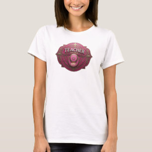 T-shirt Magnifique conception visuelle TEACH MODE OFF roug