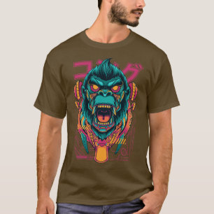 T-shirt Magnifique Cyberpunk Space Gorilla