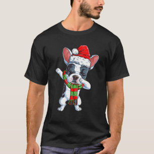 T-shirt Magnifique Dabbing French Bulldog Père Noël éclair