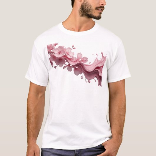 T-shirt Magnifique déclaration de style FLEUR ABSTRAITE (Devant)