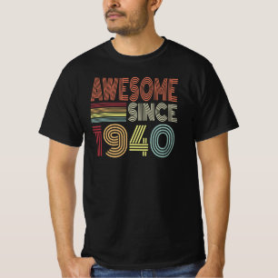 T-shirt Magnifique Depuis 1940 Retro Né En 1940 Anniversai