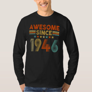 T-shirt Magnifique Depuis 1946 76e Anniversaire Né En 1946