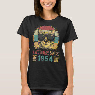 T-shirt Magnifique depuis 1954 68e Anniversaire Chat