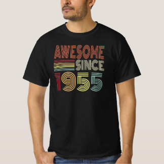 T-shirt Magnifique Depuis 1955 Retro Né En 1955 Anniversai
