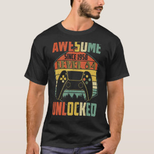 T-shirt Magnifique Depuis 1958 Niveau 64 Déverrouillé Jeu