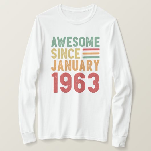 T-shirt Magnifique depuis 1963 60e anniversaire Cadeau Vin (Design devant)