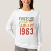 T-shirt Magnifique depuis 1963 60e anniversaire Cadeau Vin (Devant)