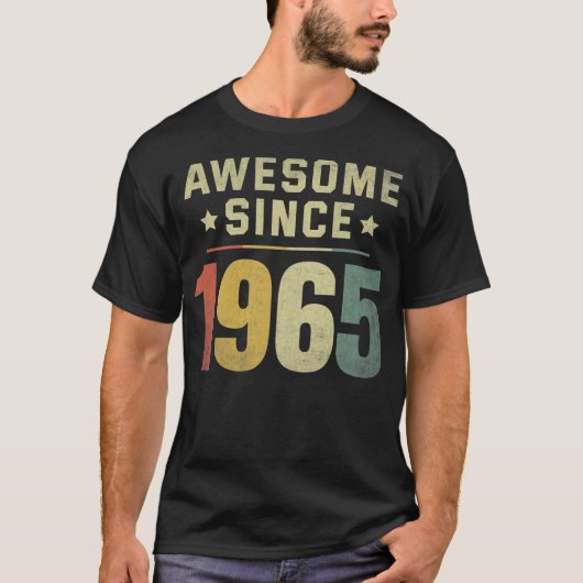 T-shirt Magnifique depuis 1965 57e anniversaire Retro Homm (Devant)
