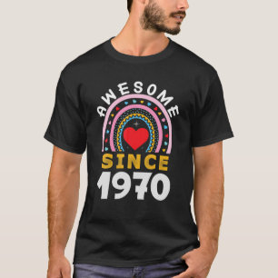 T-shirt Magnifique Depuis 1970 52E Anniversaire Arc-En-Cie