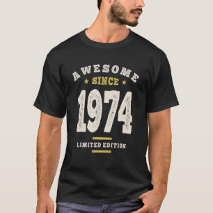 T-shirt Magnifique depuis 1974 48e anniversaire Retro Clas