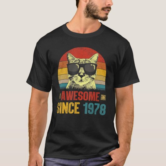 T-shirt Magnifique depuis 1978 45e Anniversaire Chat (Devant)