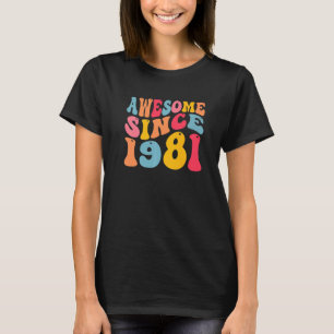 T-shirt Magnifique Depuis 1981 41 Ans Retro Vintage 41ème