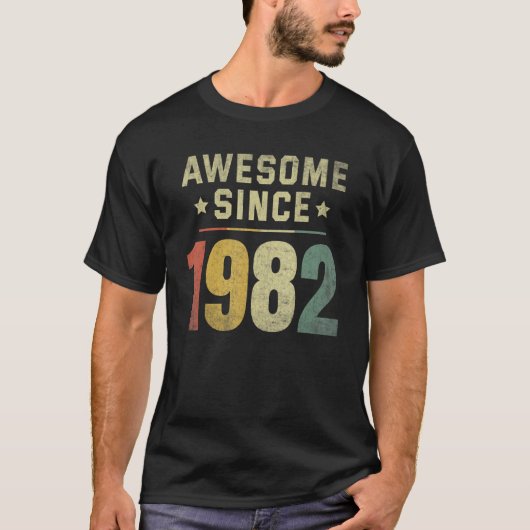 T-shirt Magnifique depuis 1982 40e anniversaire Rétro Homm (Devant)
