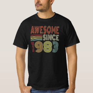 T-shirt Magnifique Depuis 1983 Retro Né En 1983 Anniversai