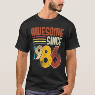 T-shirt Magnifique depuis 1986 37e anniversaire Retro Vint