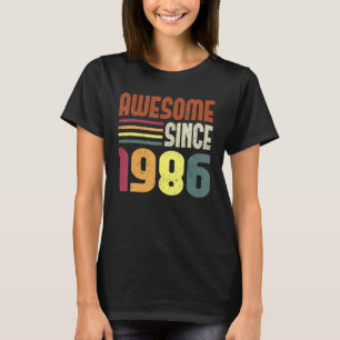 T-shirt Magnifique depuis 1986 37e anniversaire Retro Vint