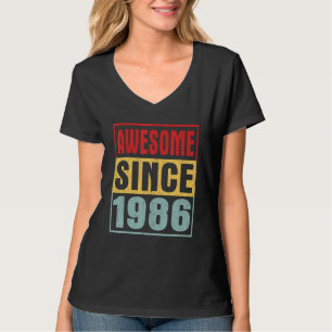 T-shirt Magnifique depuis 1986 Vintage en détresse 36e ann