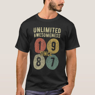 T-shirt Magnifique depuis 1987 36ème anniversaire Homme &