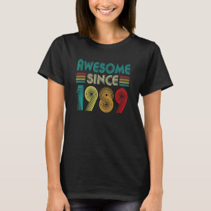 T-shirt Magnifique depuis 1989 33ème anniversaire 33 ans V