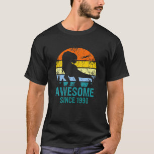 T-shirt Magnifique Depuis 1990 Dinosaur Rex 31E Année Birt