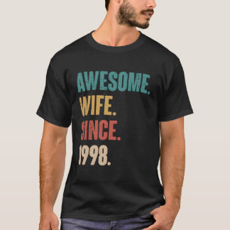 T-shirt Magnifique Depuis 1998 25E Année Mariage Anniversa