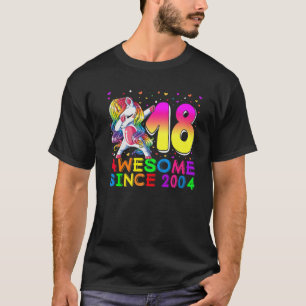 T-shirt Magnifique Depuis 2004 Unicorn Dabbing 18E Anniver