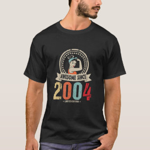 T-shirt Magnifique depuis 2004 Vintage 18ème anniversaire