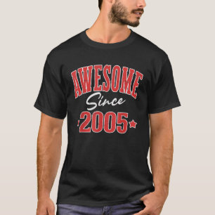 T-shirt Magnifique Depuis 2005 Cool Varsity Né En 2005