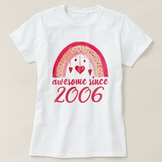 T-shirt Magnifique depuis 2006 Rainbow 16th Birthday Cadft (Design devant)