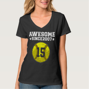 T-shirt Magnifique depuis 2007 Softball 15e anniversaire 1