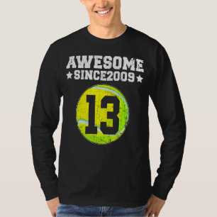 T-shirt Magnifique Depuis 2009 Tennis 13ème Anniversaire 1