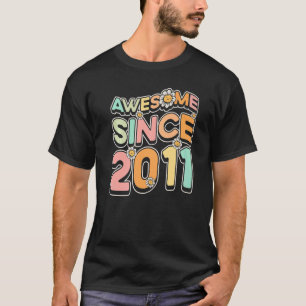 T-shirt Magnifique Depuis 2011 Flower Thems Floral Birth Y