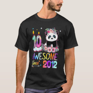 T-shirt Magnifique depuis 2012 10e anniversaire 10 ans Pan