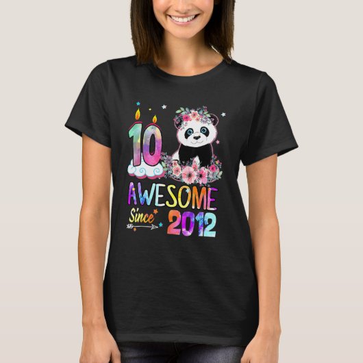T-shirt Magnifique depuis 2012 10e anniversaire 10 ans Pan (Devant)