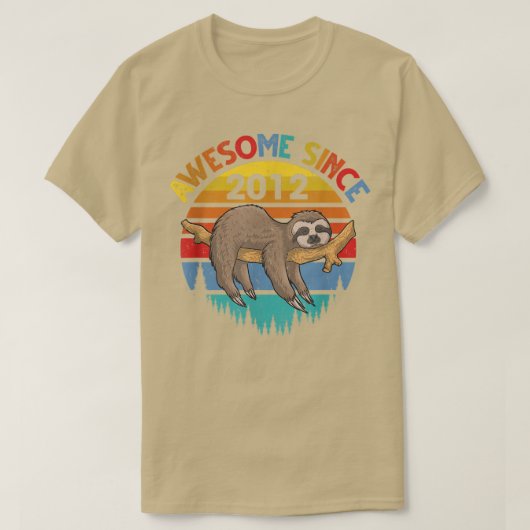 T-shirt Magnifique depuis 2012 Anniversaire 10 ans Bir (Design devant)