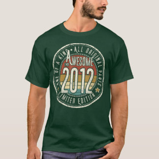 T-shirt Magnifique depuis 2012 Vintage Style Né en 2012 Bi