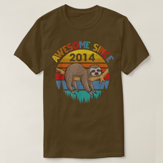 T-shirt Magnifique depuis 2014 Anniversaire 8 Anniversaire (Design devant)