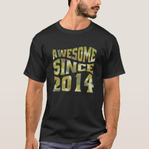 T-shirt Magnifique depuis 2014 Camo Camouflage Retro 8e an