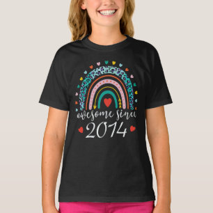 T-shirt Magnifique depuis 2014 Rainbow 8th Birthday Gift
