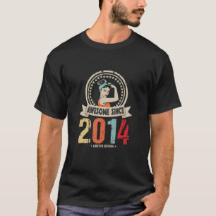 T-shirt Magnifique depuis 2014 Vintage 8e fête d'anniversa