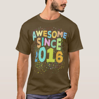 T-shirt Magnifique Depuis 2016 Funny Retro 6 Ans 6e Bir