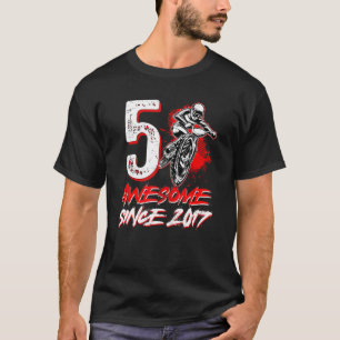 T-shirt Magnifique depuis 2017 5e anniversaire BMX Bike Ri