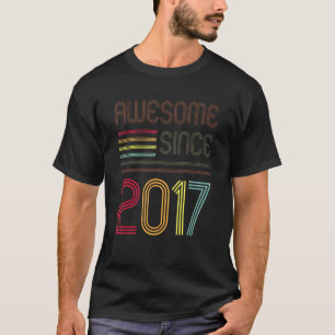 T-shirt Magnifique Depuis 2017 Anniversaire Pour 5 Ans Gar