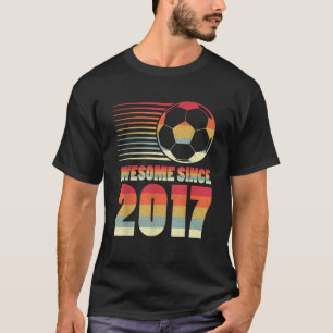 T-shirt Magnifique Depuis 2017 Soccer Cadeaux Vintages Pou