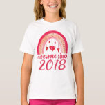 T-shirt Magnifique depuis 2018 mignon Rainbow 4th Birthday<br><div class="desc">Un design d'anniversaire léopard arc-en-ciel mignon qui dit Awesome Depuis 2018,  Un joli cadeau d'anniversaire de 4ème anniversaire pour filles et garçons votre fille,  petite-fille,  soeur,  frère,  nièce,  cousin,  à l'âge de 4 ans qui est né en 2018.</div>