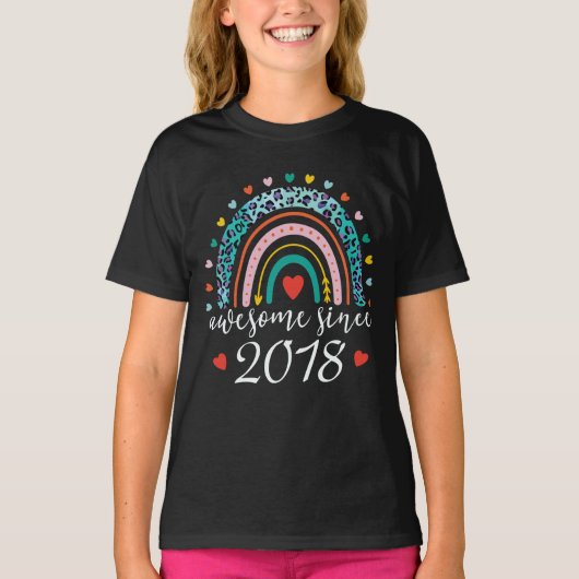 T-shirt Magnifique depuis 2018 mignon Rainbow 4th Birthday (Devant)