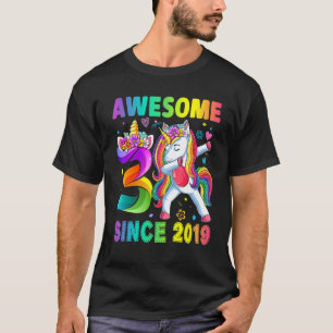 T-shirt Magnifique depuis 2019 Dabbing Unicorn 3ème annive