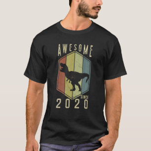 T-shirt Magnifique Depuis 2020 2 Ans Cadeaux Dino 2E Naiss