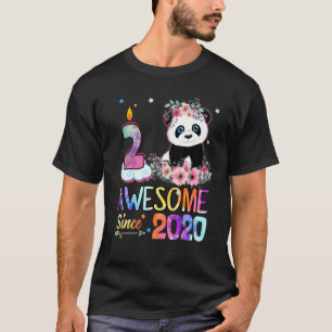 T-shirt Magnifique depuis 2020 2e anniversaire 2 an Panda