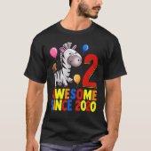 T-shirt Magnifique depuis 2020 2ème anniversaire Zebra col (Devant)